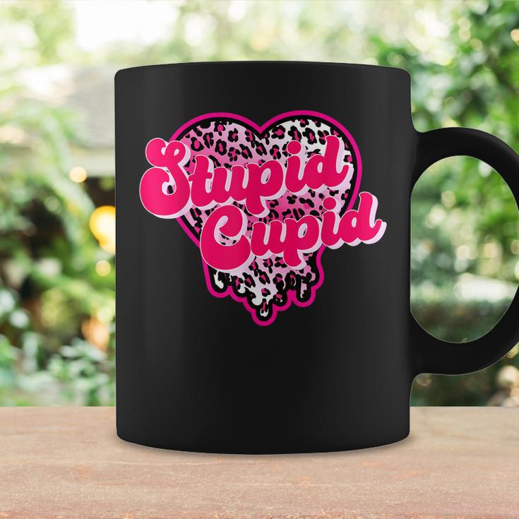 Stupid Cupid Anti Valentine Groovy Valentine Checker Heart Coffee Mug Gifts ideas