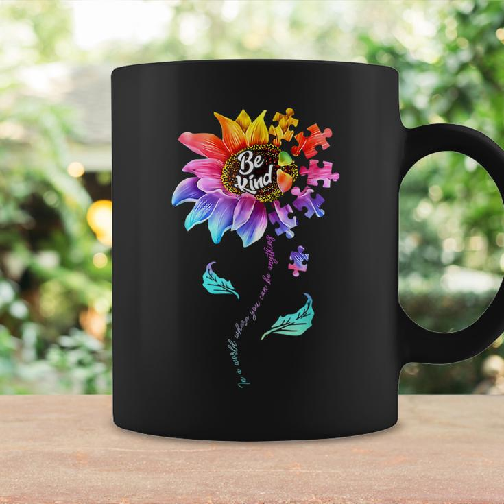 Sunflower Autism Awareness Be Kind Puzzle Mom Support Kids Coffee Mug Gifts ideas