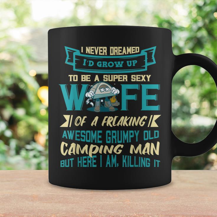 Super Sexy Wife Awesome Grumpy Old Camping Man Camper Camp Coffee Mug Gifts ideas