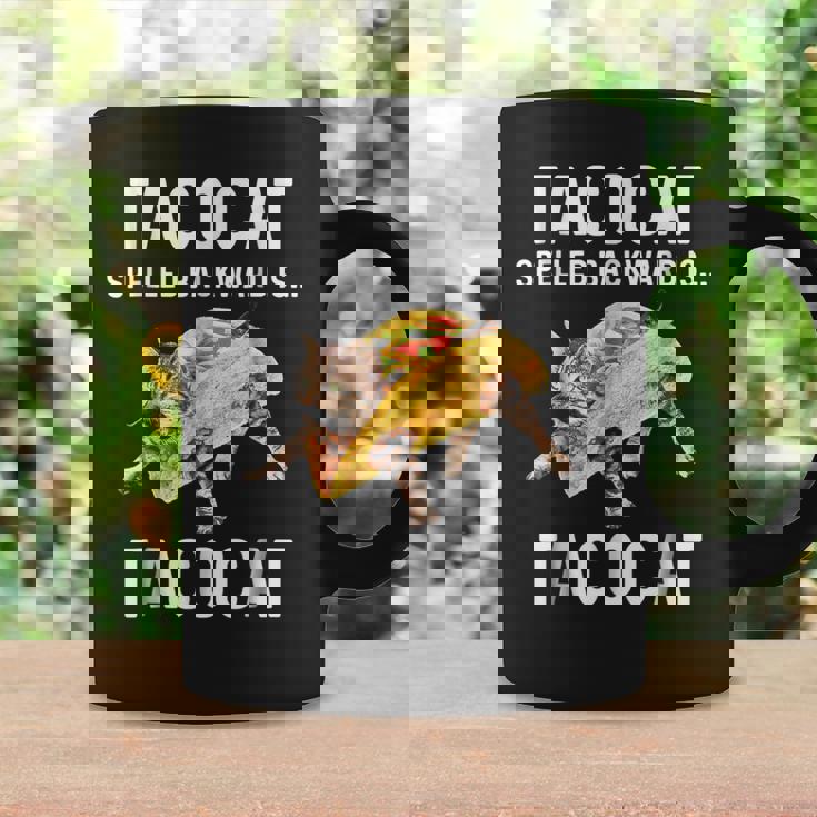 Tacocat Spelled Backward Is Tacocat | Love Cat And Taco Coffee Mug Gifts ideas