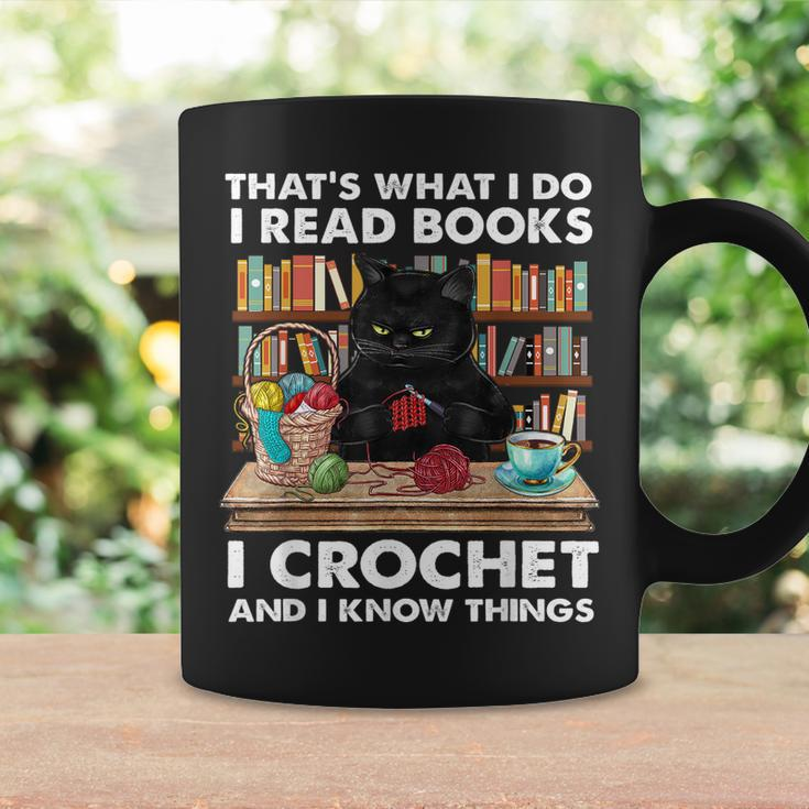 That’S What I Do-I Read Books-Crochet And I Know Things-Cat Coffee Mug Gifts ideas
