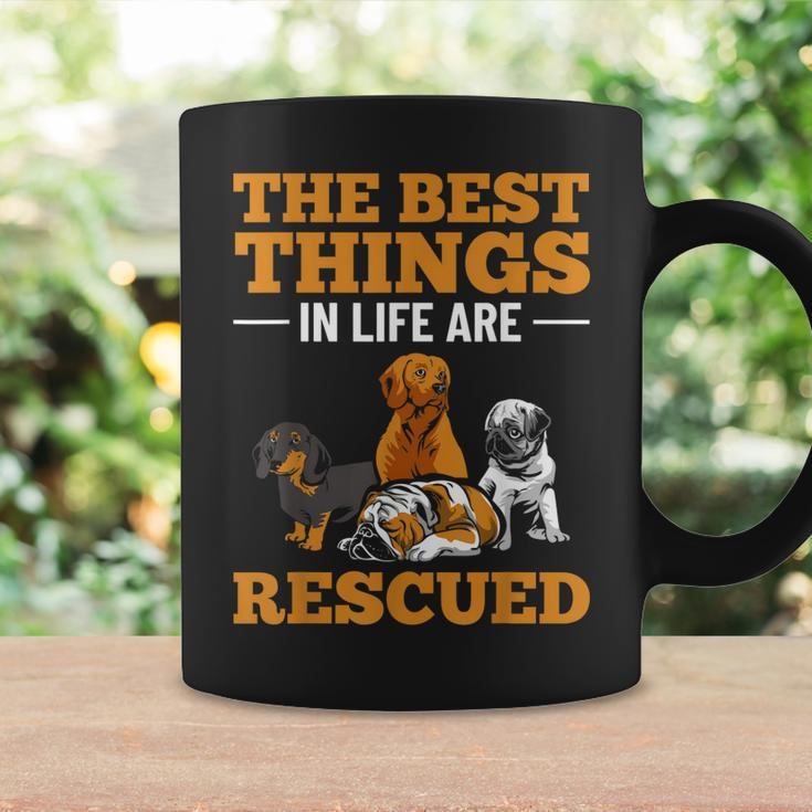 The Best Things In Life Are Rescued Pet Adoption Month Coffee Mug Gifts ideas