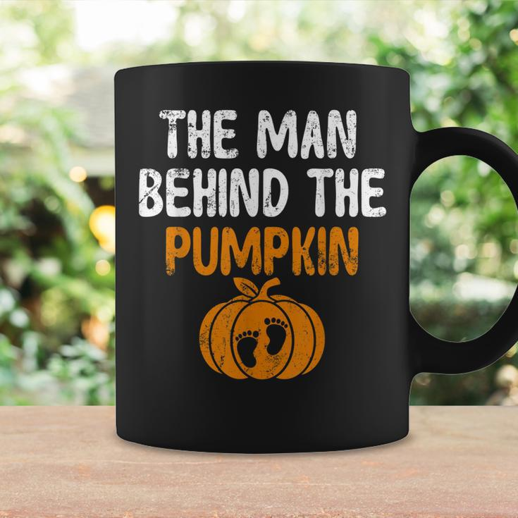 The Man Behind The Pumpkin Pregnancy Halloween New Dad Coffee Mug Gifts ideas