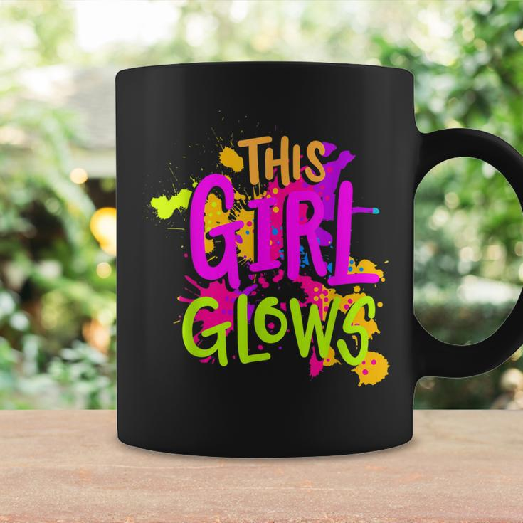 This Girl Glows Costume 80S Glow Halloween Party Outfit Coffee Mug Gifts ideas