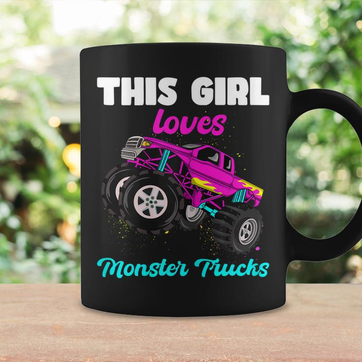 This Girl Loves Monster Trucks Funny Pink Monster Truck Girl Coffee Mug Gifts ideas