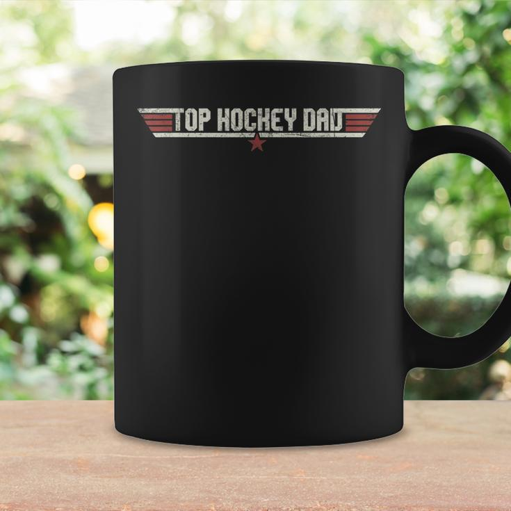 Top Hockey Dad Funny Vintage 80S Gift Father Fathers Day Coffee Mug Gifts ideas