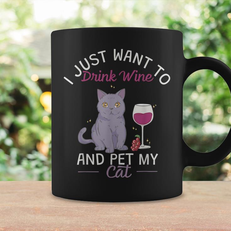 Trinke Wein Und Streichle Meine Katze Tassen Geschenkideen
