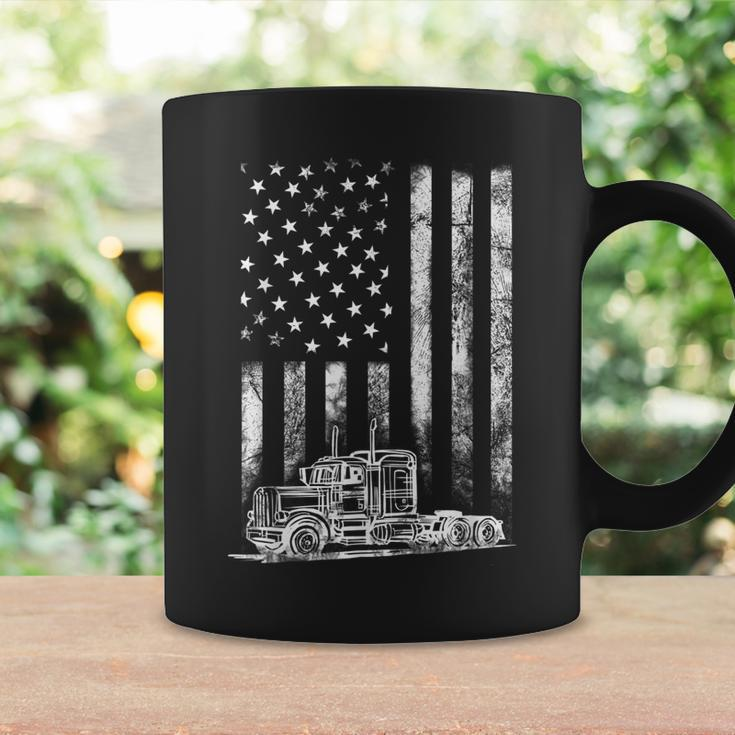 Truck Driver American Flag Trucker Vintage Men Women Gift Coffee Mug Gifts ideas