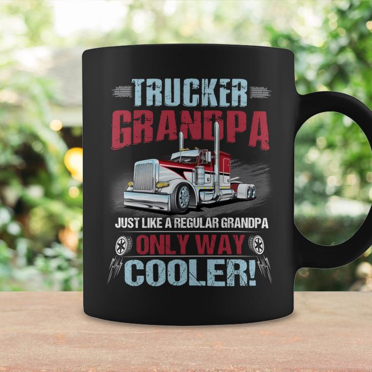 Trucker Grandpa Just Like A Regular Granopa Only Way Cooler Coffee Mug Gifts ideas