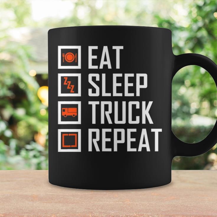 Trucker S For Men Eat Sleep Truck Repeat Coffee Mug Gifts ideas