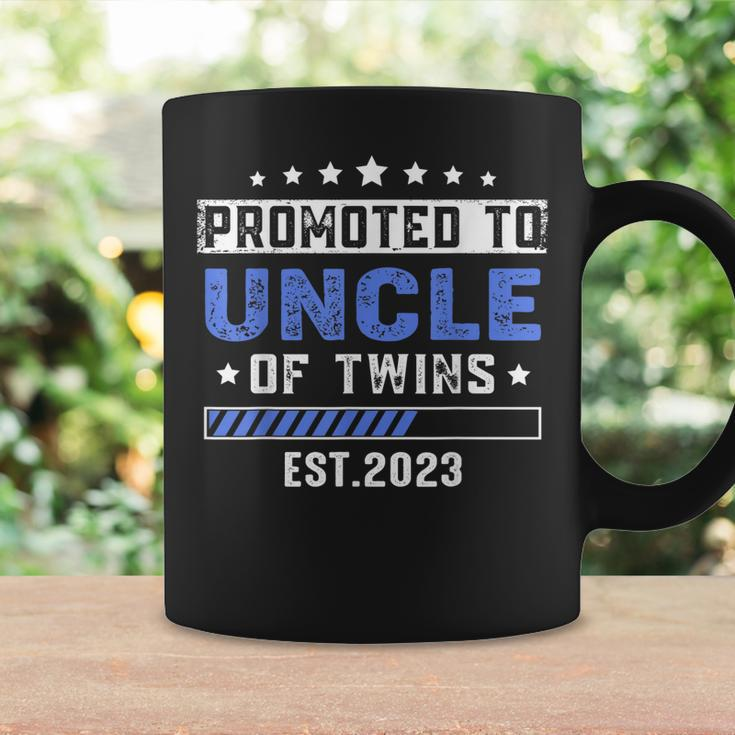 Twin Baby Shower Dad Promoted To Uncle Of Twins Est 2023 Coffee Mug Gifts ideas