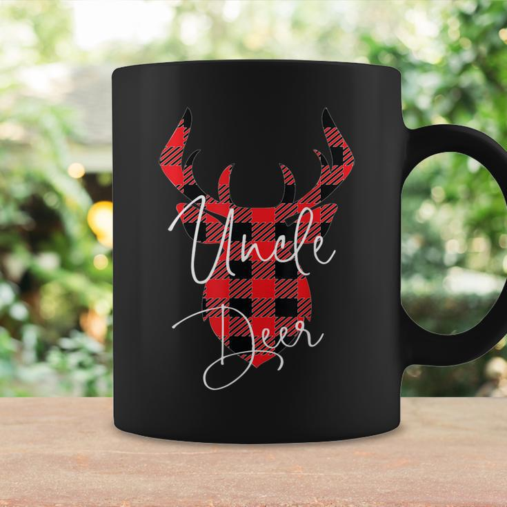 Uncle Deer Christmas Pajama Red Plaid Buffalo Matching Coffee Mug Gifts ideas
