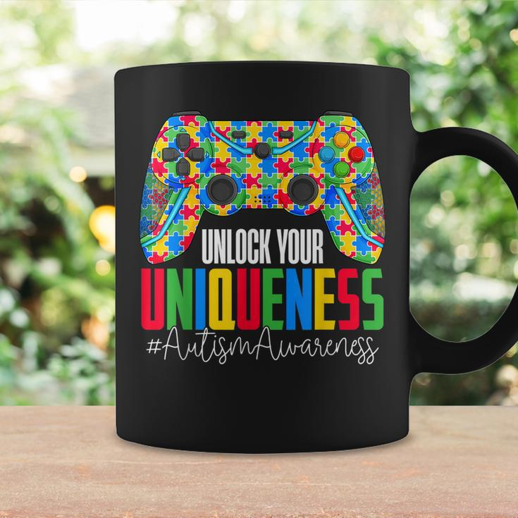 Unlock Your Uniqueness Puzzle Controller Autism Awareness Coffee Mug Gifts ideas