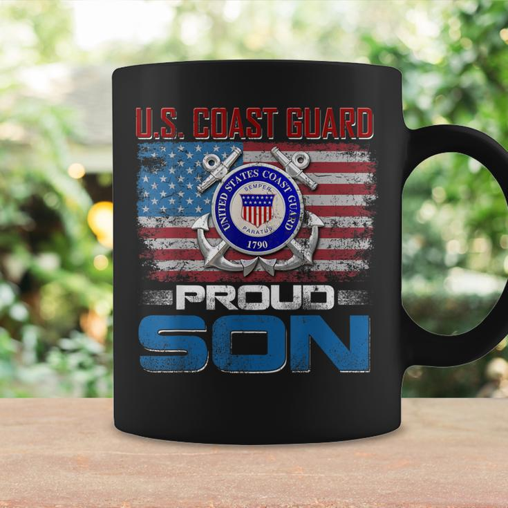 US Coast Guard Proud Son With American Flag Gift Coffee Mug Gifts ideas
