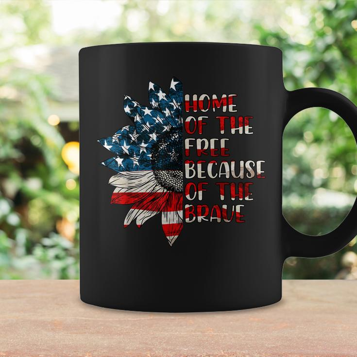 Us Flag Sunflower Home Of The Free Because Of The Brave Coffee Mug Gifts ideas