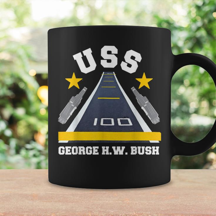 Uss George H W Bush Aircraft Carrier Military Veteran Coffee Mug Gifts ideas