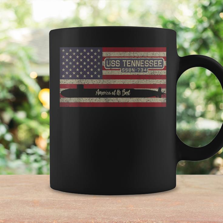 Uss Tennessee Ssbn-734 Submarine Usa American Flag Coffee Mug Gifts ideas