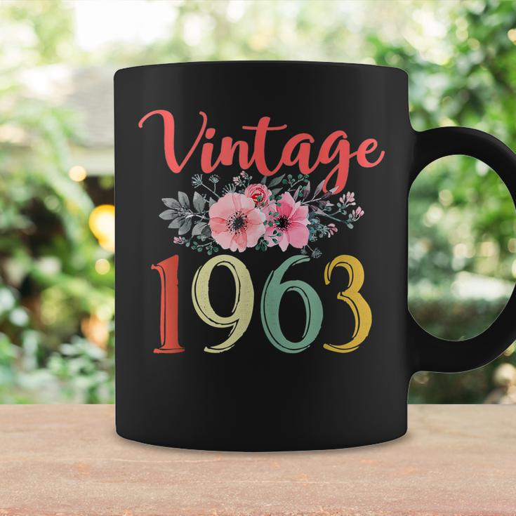 Vintage 1963 Floral Funny 60Th Birthday Awesome Since 1963 Coffee Mug Gifts ideas