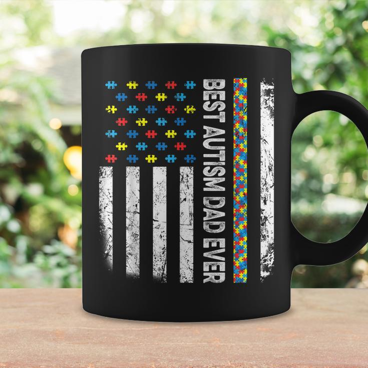 Vintage American Flag Best Autism Dad Ever Autism Awareness Coffee Mug Gifts ideas