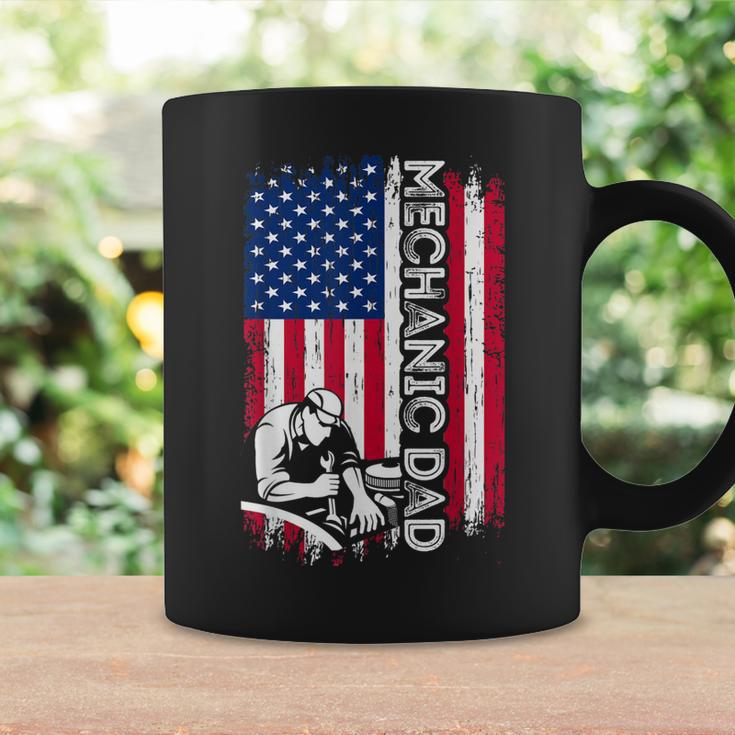 Vintage American Flag Mechanic Dad Daddy Men Gift Coffee Mug Gifts ideas