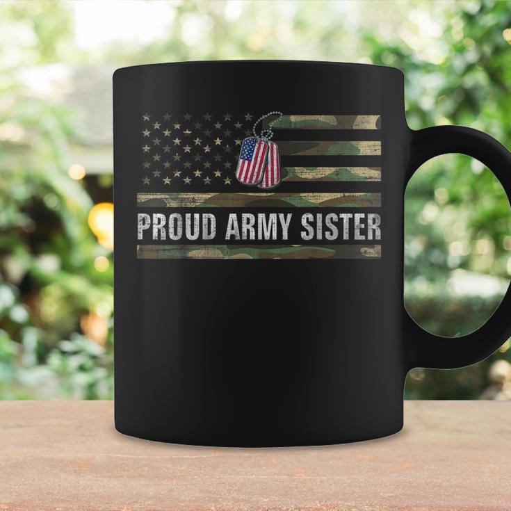 Vintage American Flag Proud Army Sister Veteran Day Gift Coffee Mug Gifts ideas