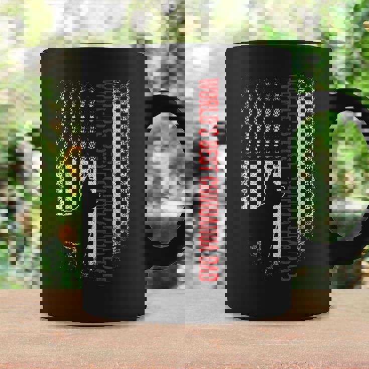 Vintage American Flag Worlds Best Chihuahua Dad Silhouette Coffee Mug Gifts ideas