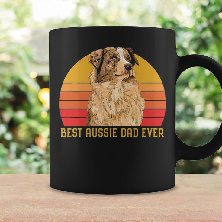 Vintage Best Aussie Dad Ever Papa Australian Shepherd Dog V2 Coffee Mug Gifts ideas