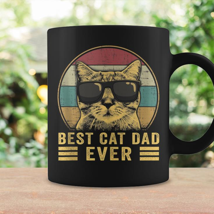 Vintage Best Cat Dad Ever Bump Fit Funny Fathers Day Coffee Mug Gifts ideas