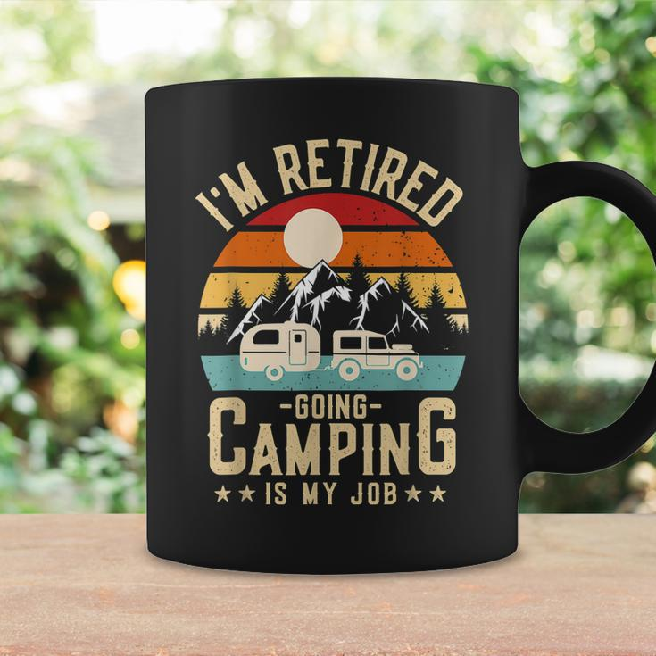 Vintage Caravan Trailer Im Retired Going Camping Is My Job Coffee Mug Gifts ideas