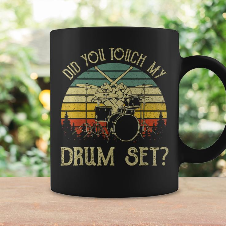 Vintage Drummer Percussion Drums Did You Touch My Drum Set Coffee Mug Gifts ideas