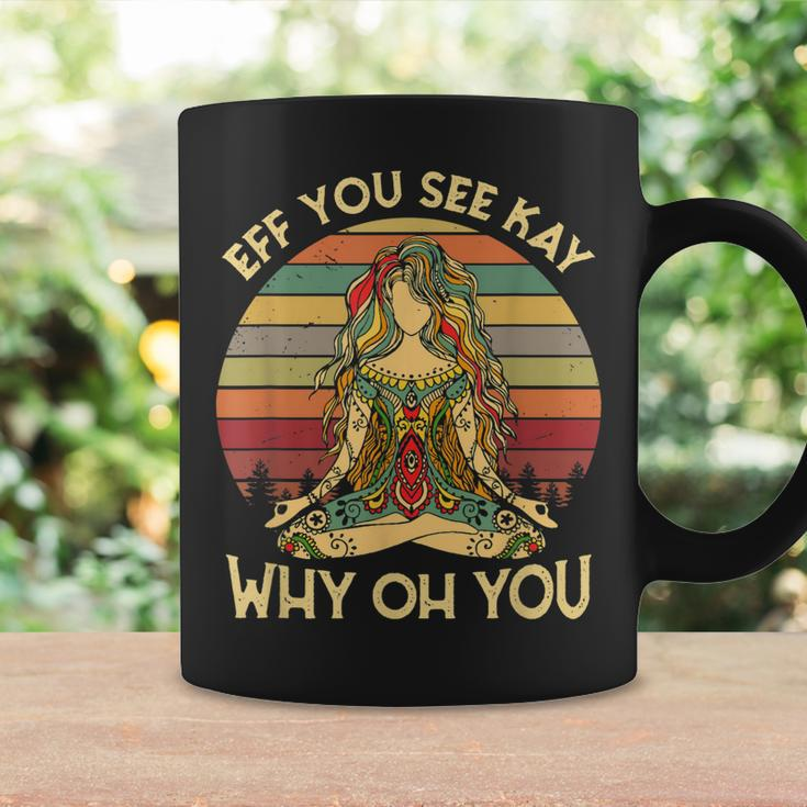 Vintage Eff You See Kay Why Oh You Funny Tattooed Girl Yoga Coffee Mug Gifts ideas