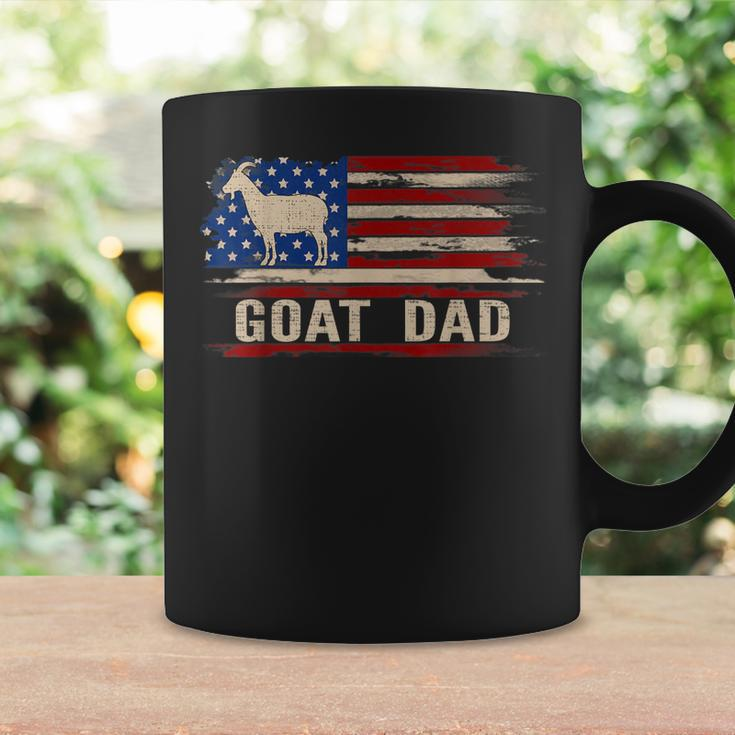 Vintage Goat Dad American Usa Flag FarmingFarmer Gift Coffee Mug Gifts ideas
