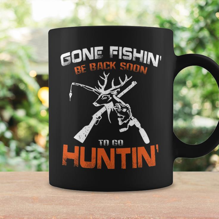 Vintage Gone Fishin Be Back Soon To Go Huntin Coffee Mug Gifts ideas