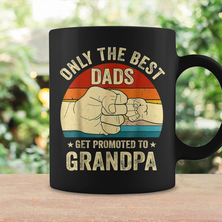 Vintage Great Dads Get Promoted To Grandpa Fist Bump Funny Coffee Mug Gifts ideas