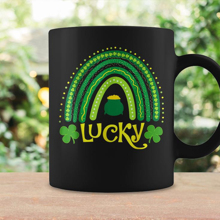 Vintage Lucky Green Irish Shamrock Rainbow St Patricks Day Coffee Mug Gifts ideas