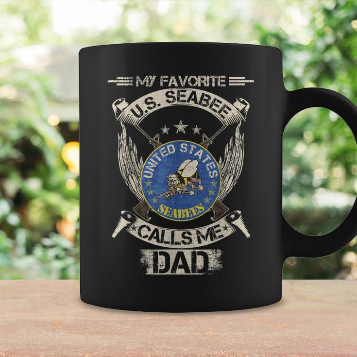 Vintage My Favorite Us Seabee Veteran Calls Me Dad Coffee Mug Gifts ideas