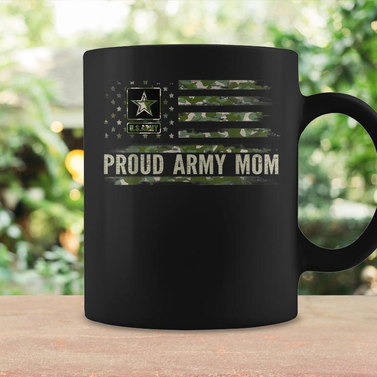 Vintage Proud Army Mom Camo American Flag Veteran Gift Coffee Mug Gifts ideas