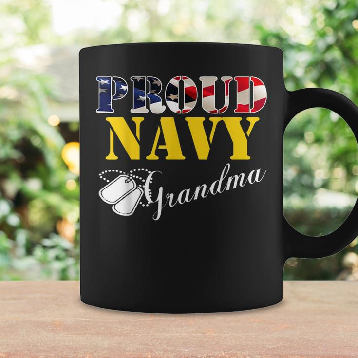 Vintage Proud Navy Grandma With American Flag Gift Veteran Coffee Mug Gifts ideas