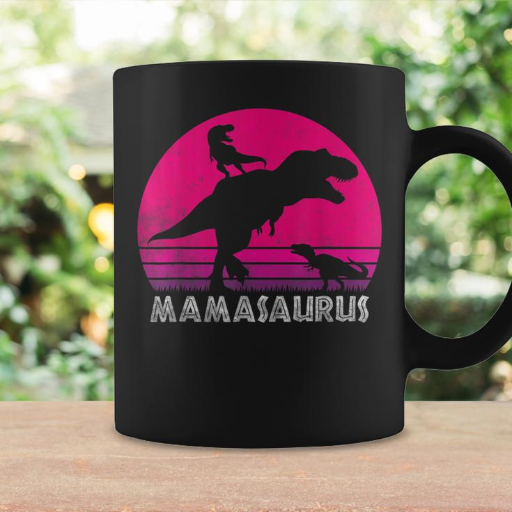 Vintage Retro 2 Kids Mamasaurus Sunset Funny Gift For Mother Coffee Mug Gifts ideas