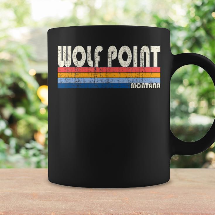 Vintage Retro 70S 80S Style Hometown Of Wolf Point Mt Coffee Mug Gifts ideas