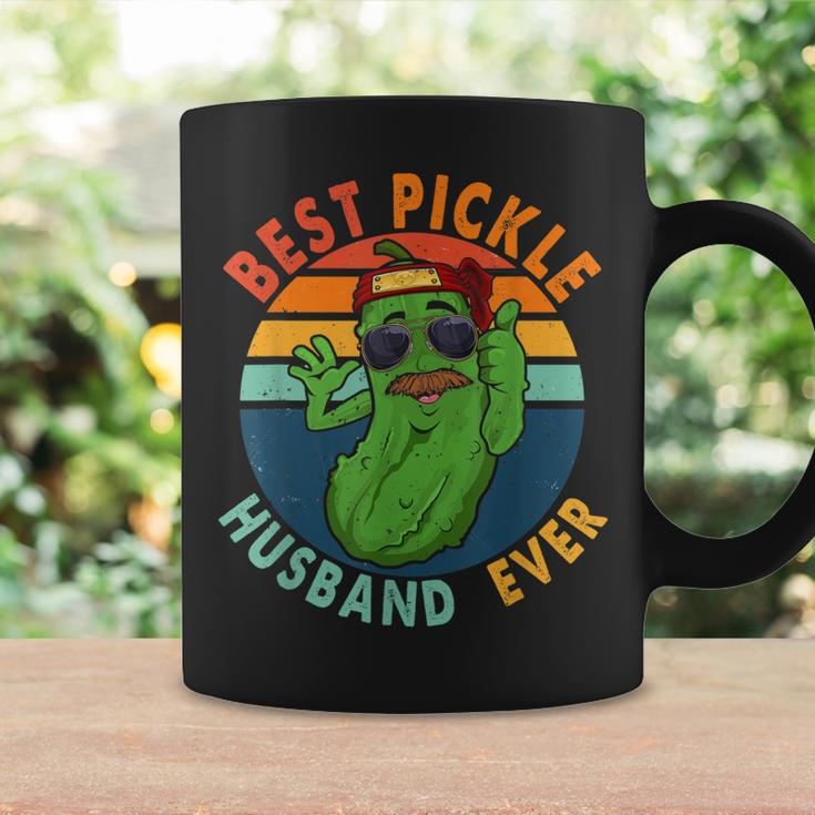 Vintage Retro Best Pickle Husband Ever Funny Pickle Mustache Coffee Mug Gifts ideas