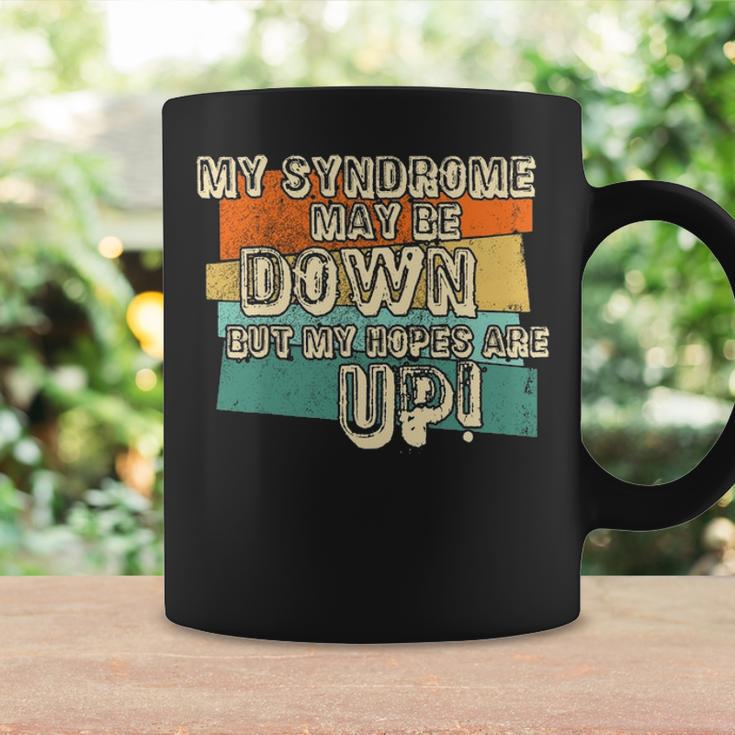 Vintage Retro My Syndrome May Be Down But My Hope Is Up Coffee Mug Gifts ideas
