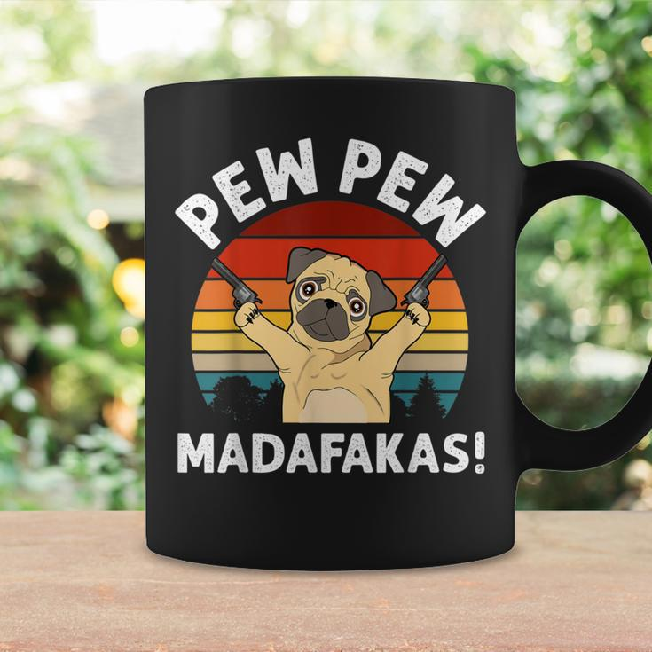 Vintage Retro Pug Pew Pew Madafakas Funny Pug Pew Pew Coffee Mug Gifts ideas