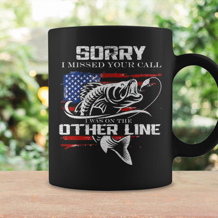Vintage Sorry Missed Your Call I Was On Other Line Fishing Coffee Mug Gifts ideas