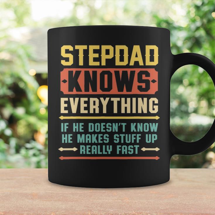 Vintage Stepdad Knows Everything Stepdad Grandpa Coffee Mug Gifts ideas