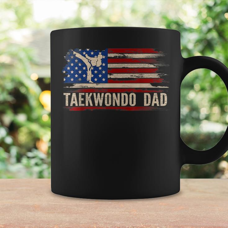 Vintage Taekwondo Dad American Usa Flag Sports The Kick Coffee Mug Gifts ideas