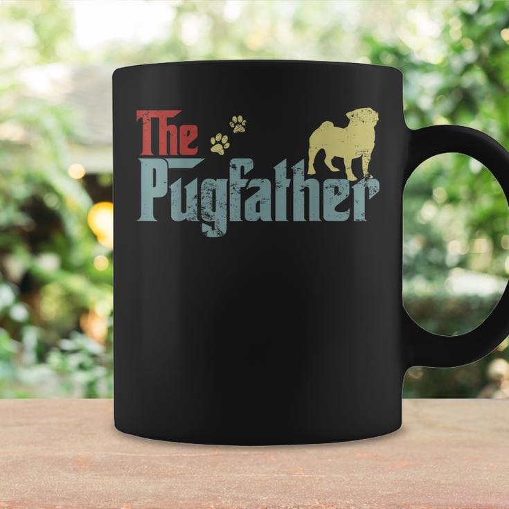 Vintage The Pugfather Happy Fathers Day Pug Lover Coffee Mug Gifts ideas