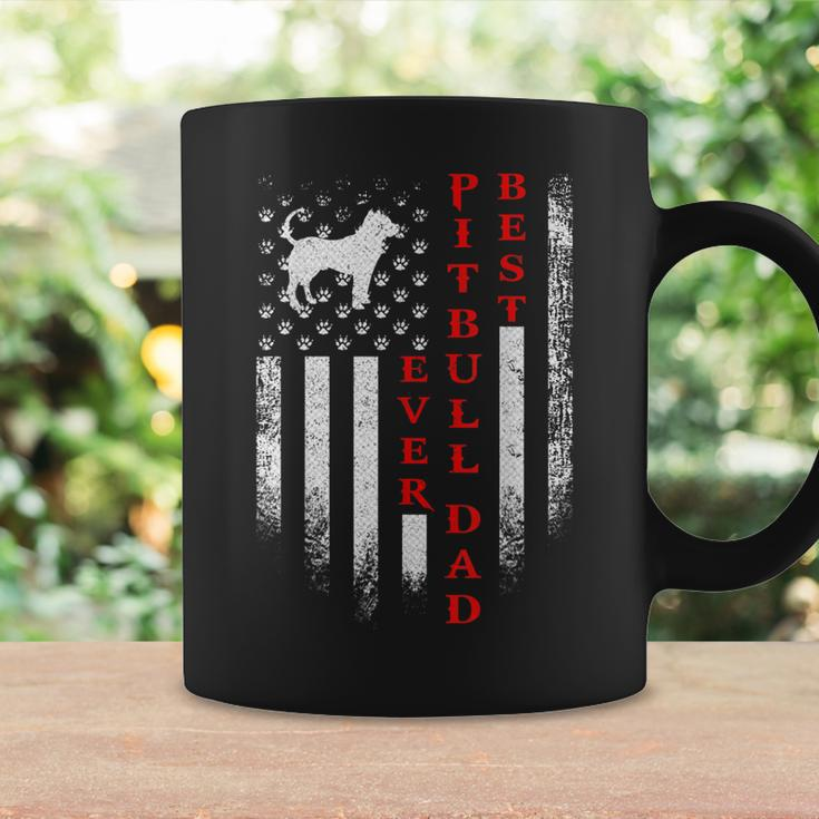 Vintage Usa American Flag Best Pit Bull Pitbull Dog Dad Ever Gift For Mens Coffee Mug Gifts ideas