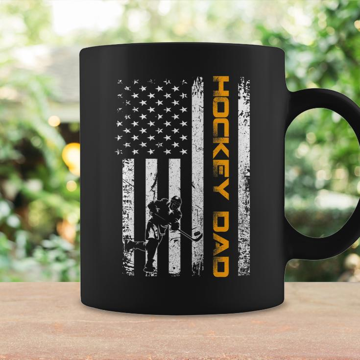 Vintage Usa Ice Hockey Dad American Flag Fathers Day Gift Coffee Mug Gifts ideas