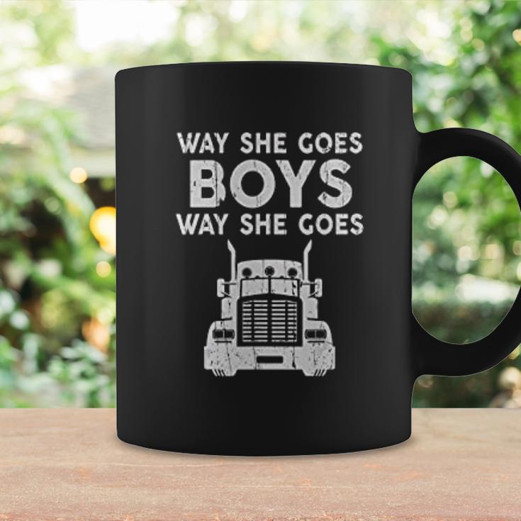 Way She Goes Boys Way She Goes Truck Trucker Coffee Mug Gifts ideas
